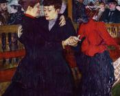 亨利德土鲁斯罗特列克 - At the Moulin Rouge, the Two Waltzers